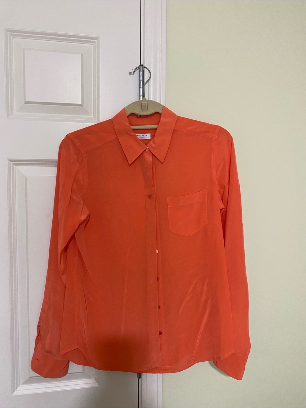 Equipment Orange Silk Button-Up Blouse - Picture 5 of 5